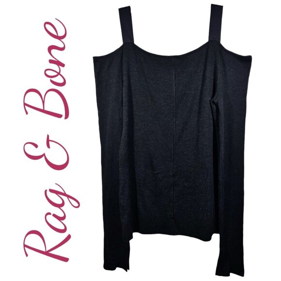 RAG & BONE WOOL COLD SHOULDER SWEATER FAIRYGOTH GRUNGE, SIZE MEDIUM - Picture 5 of 12